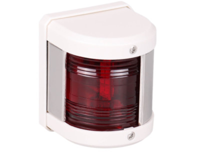 Talamex 12V LED Port rotes Navigationslicht - weißes Gehäuse