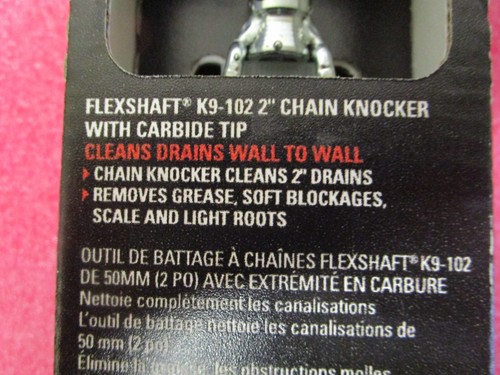 Ridgid 64288 Flexwelle K9-102 2" Kettenklopfer mit Hartmetallspitze - NEU - Bild 3 von 9