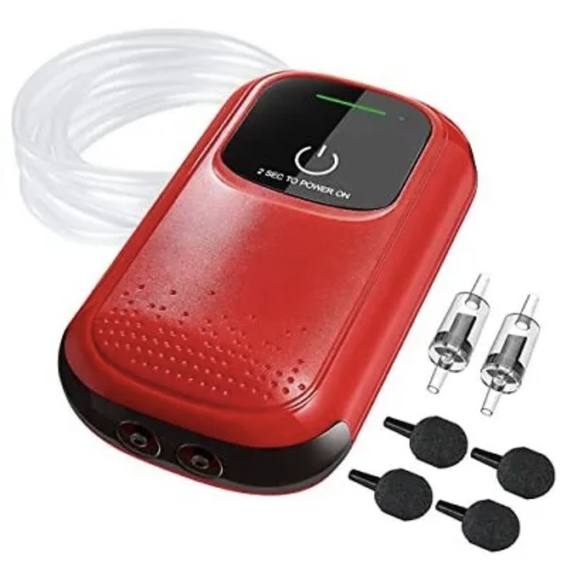 KEDSUM Aquarium Air Pump USB Rechargeable and Battery Fish air Pump