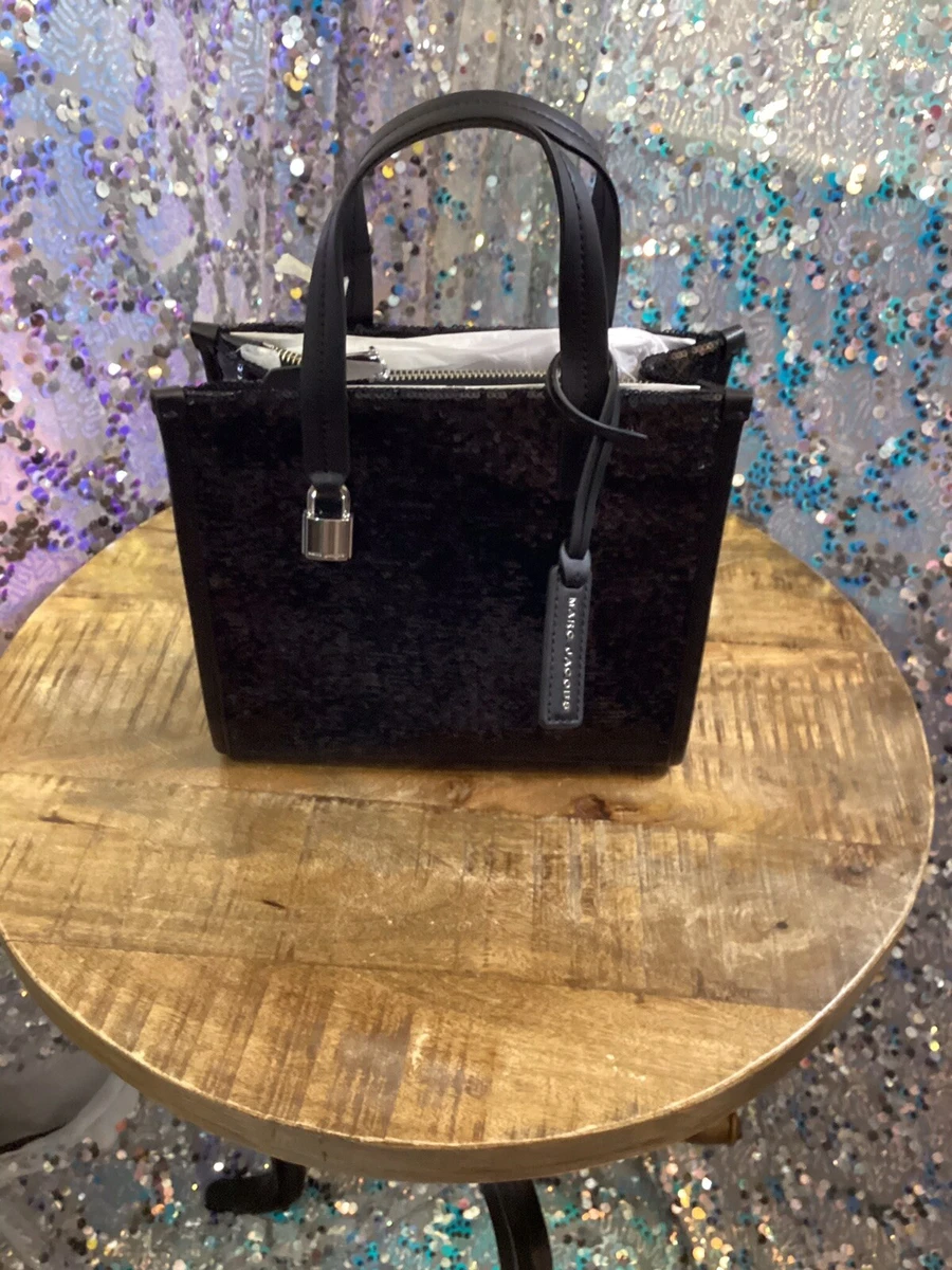 MARC JACOBS Mini Grind Black Sequined Crossbody AUTHENTIC NWT