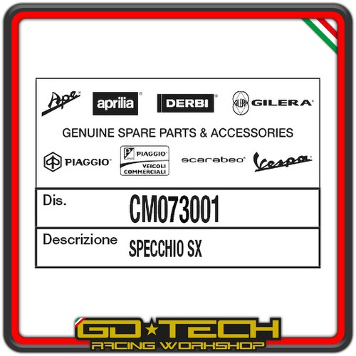 SPECCHIETTO SINISTRO SX NRG MC3 POWER GILERA RUNNER SP ST VX VXR PIAGGIO TYPHOON - Imagen 6 de 11