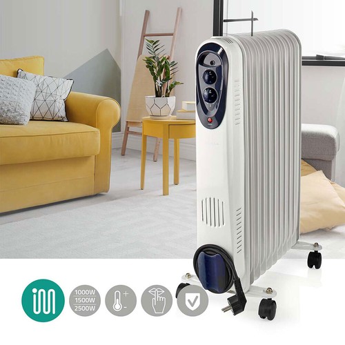 Elektroheizung Ölradiator Schnellheizer 1000/1500/2500W Bad Heizkörper Fahrbar - Bild 7 von 12
