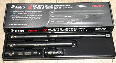 Astro 1/2'' dr 4pc Heavy Duty Goliath Torque Saver Impact Extension Set #78004