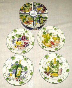 Home Essentials and Beyond Wine Cheese Collection FOUR 6 inch Canape