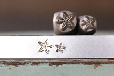 SUPPLY GUY 4mm/6mm Nautical Ocean Starfish Metal Punch 2 Stamp Set SGCH493494