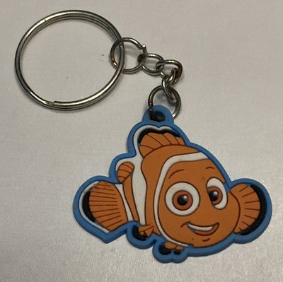 VINTAGE Pixar Finding Nemo Rubber Keychain Key Ring Souvenir Clownfish 2 