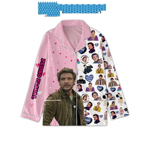 Pedro Pascal Fan Satin Pajamas Set