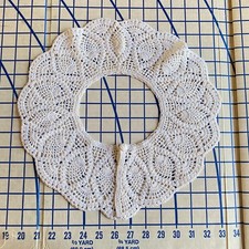 1940s Vintage Handmade Crochet Collar White