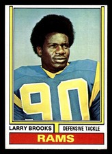 1974 Topps FOOTBALL Larry Brooks #493 Los Angeles Rams ROOKIE HIGHER GRADE