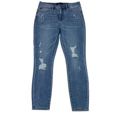 Judy Blue Control Top Skinny Jeans Distressed Medium Wash Size 13/31 JB88426