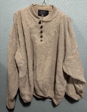 1990s Vintage Knit Sweater Pullover Cotton Size L Made In USA