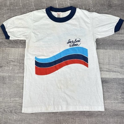 Vintage 1980s Pepsi Ringer T-Shirt Boys Med Stedman Taste Born In the Carolinas