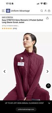 Women s Easy Stretch Scrub Jacket Wine Price Total For 3 Jackets Size Small