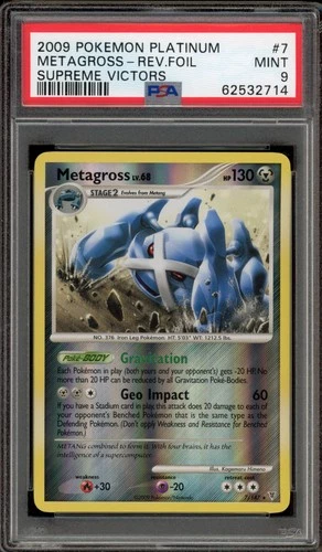 Pokemon Metagross Supreme Victors Reverse Holo Rare #7 PSA 9 Mint