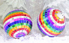 Multi-Color Cut Glass Mirror Disco Ball Christmas Ornaments — photo 2