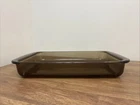 Vintage Pyrex Corning Baking Casserole Dish Brown Amber Glass 33x23x5cm