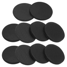 10PCS disques caoutchouc 8mm dia x 1mm épais noir