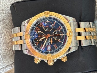 Breitling Chronomat Evolution C13356 18k Gold Steel Chronograph 44MM Automatic