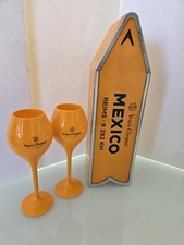 Veuve Clicquot Mexico Destination Champagne Arrow Tin Cooler Box W 2 Cups