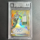 JAYSON TATUM 2017-18 PANINI SPECTRA ROOKIE AUTO PATCH GOLD Prizm /10 Bgs Nm-mt