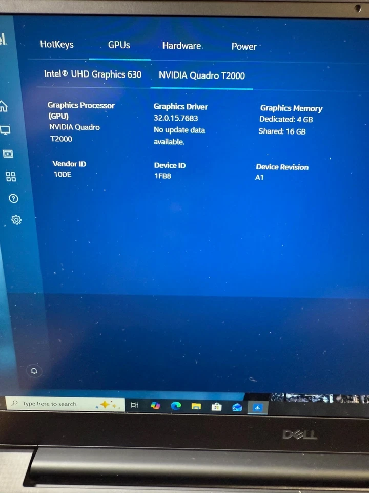 Dell Precision 5540 i7-9850H 1TB SSD 32GB RAM (sin cargador incluido) Foto 3 de 4