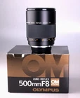 Olympus Zuiko Reflex 500mm F8 lens. ( Catadioptric ) in makers box. MF