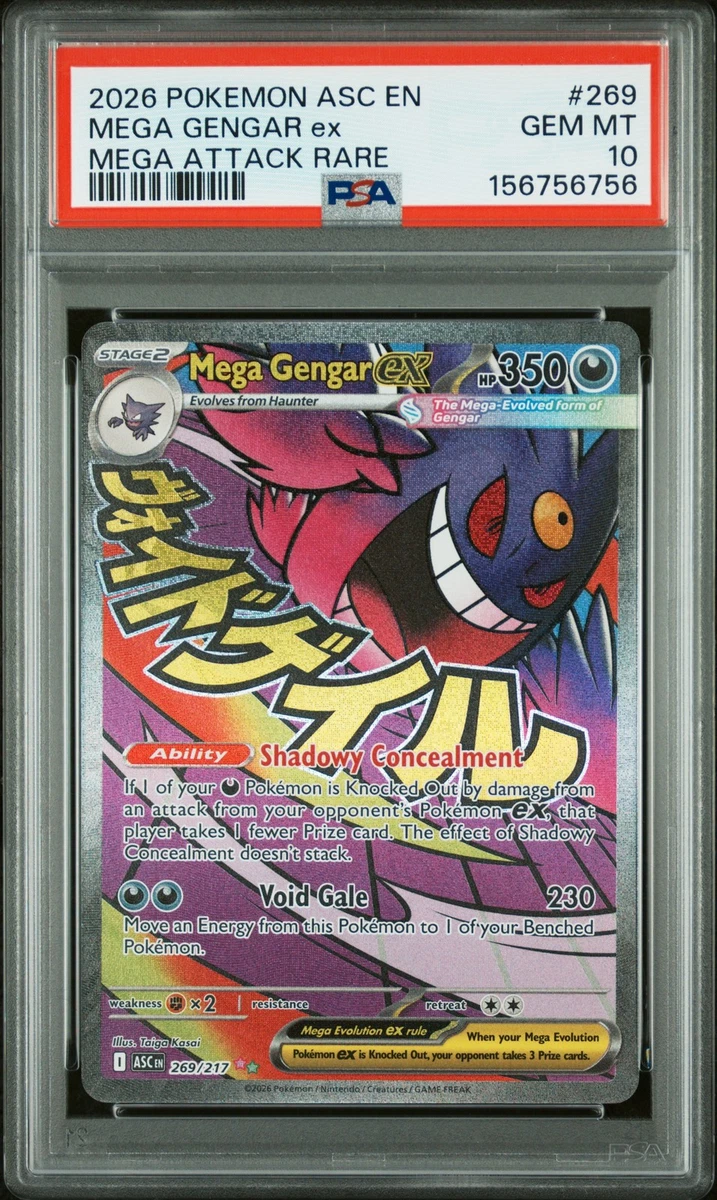 Pokémon TCG Grade 10 Gengar Individual Collectible Card Game Cards