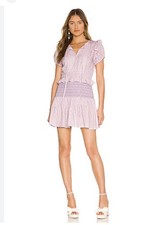 LoveShackFancy Toto Purple Pansy Smocked Cottagecore Mini Dress Size S NWOT