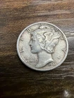1943 VF Mercury Dime - Actual Silver Coin Fine Shown Same Day Shipping