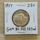 1917 Type 1 Slq Standing Liberty Quarter Bu