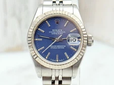 ROLEX LADIES DATEJUST 69174 SILVER 18K GOLD STEEL WATCH w/ JUBILEE BAND