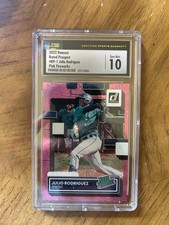 2022 Panini Donruss - Rated Prospect Julio Rodriguez Pink Fireworks #RP-1 CSG 10