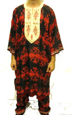 GENUINE AFRICAN CLOTHING 3PCS MEN DASHIKI CHURCH WEDDING SUIT  RED/BLACK/GOLD