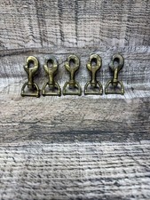 Vintage Brass 3&rdquo; Swivel Snap Hook Lot Of (5) West Germany