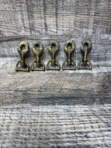 Vintage Brass 3” Swivel Snap Hook Lot Of (5) West Germany