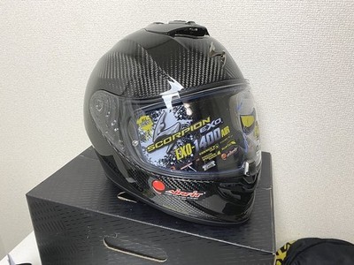 Scorpion EXO 1400 Air Carbon M FULL FACE Helmet Glossy 2 Visors Free Shipping