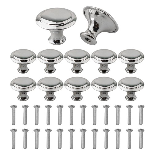 Minimalista Plata Botones Muebles 12 Piezas Tiradores Redondos Armario Inoxidable - Imagen 7 de 12