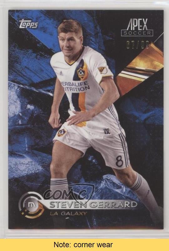 2016 Topps Apex Blue 67/99 Steven Gerrard #46 READ y8a