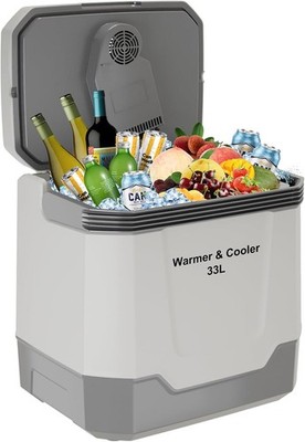 35 Qt (33L) Electric Cooler & Warmer Car Fridge AC/DC Plug-In 12V/110V Auto-Lock