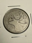 1938 Canada 25 Cents George VI Silver Quarter Canadian Coin
