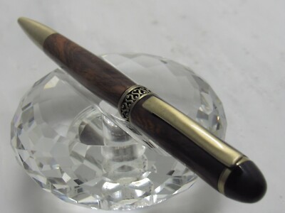 GORGEOUS HIGH QUALITY HANDMADE ORNATE APOLLO RARE COCOBOLO WOOD TWIST BP PEN/BRA