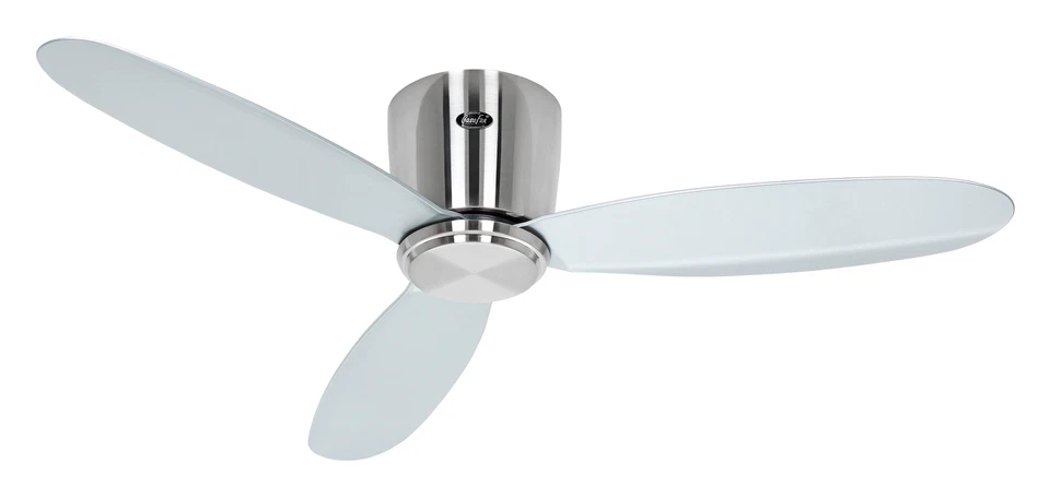 Flacher Energiespar Deckenventilator mit Fernbedienung 112 cm ECO PLANO II Chrom - Bild 1 von 4