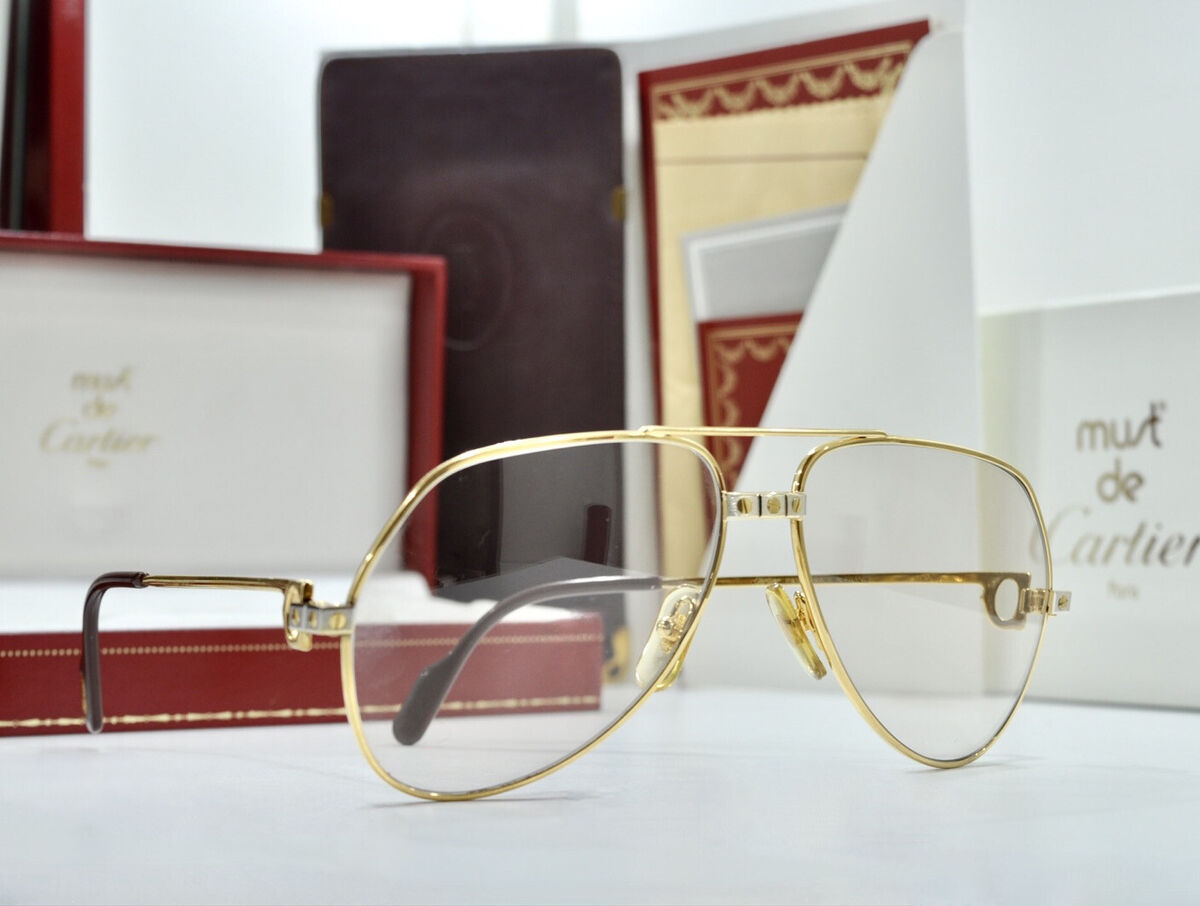 Vintage Cartier 1989 Santos Vendome Sunglasses Glasses Nos Vintage Cartier 1989 Santos Vendome Sunglasses Glasses Nos