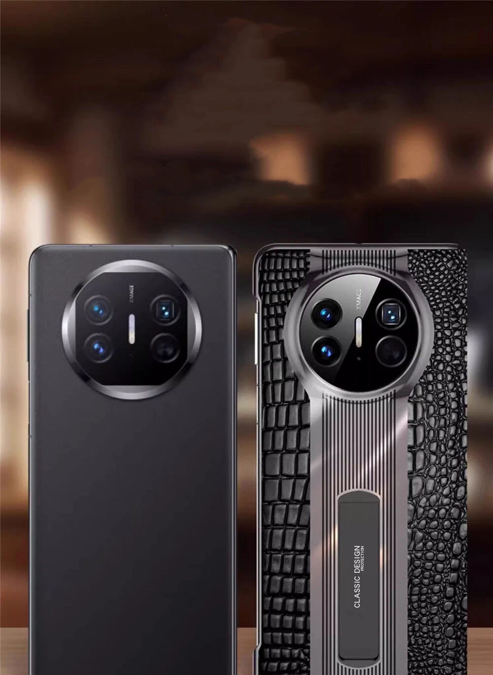 Genuine Cowhide Leather Magnetic Flip Case For Huawei Mate X5 X3 Bracket Cover - Picture 8 of 17