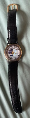 Reliance by Croton Gold Dial Black Watch USS INTREPID CVS-11 Japan Quartz