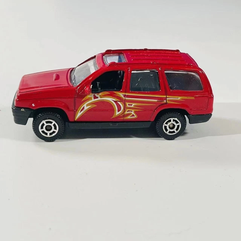 MOTOR MAX. Jeep Wagon SUV Green No. 6072 Diecast Toy 1:64 Red MINT - Image 2 of 4