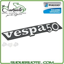 Targhetta Laterale Scritta Cofano Vespa 50 Stemma per PK V FL 1990-1992 Piaggio