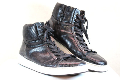 HOGL Black Snakeskin Side-Zip Clear Water High Top Women's US 7 Super Comfy