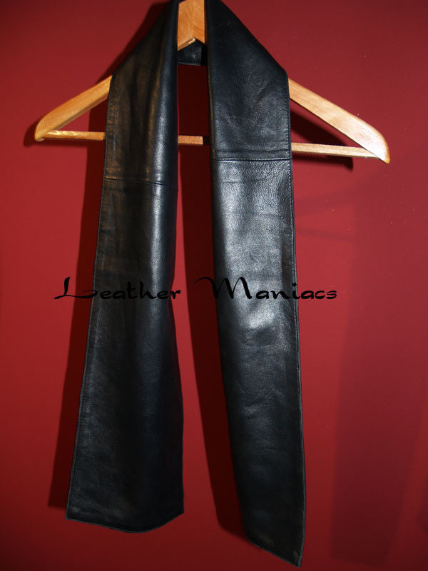 Real leather scarf made of durable and stylish leather cloth