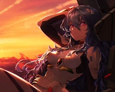 Anime Girls Rebuild Of Evangelion Neon Genesis  Gaming Mat Desk 13930